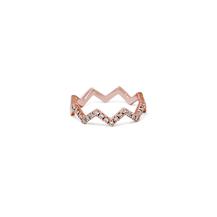 Anillo Zig Zag Pavé