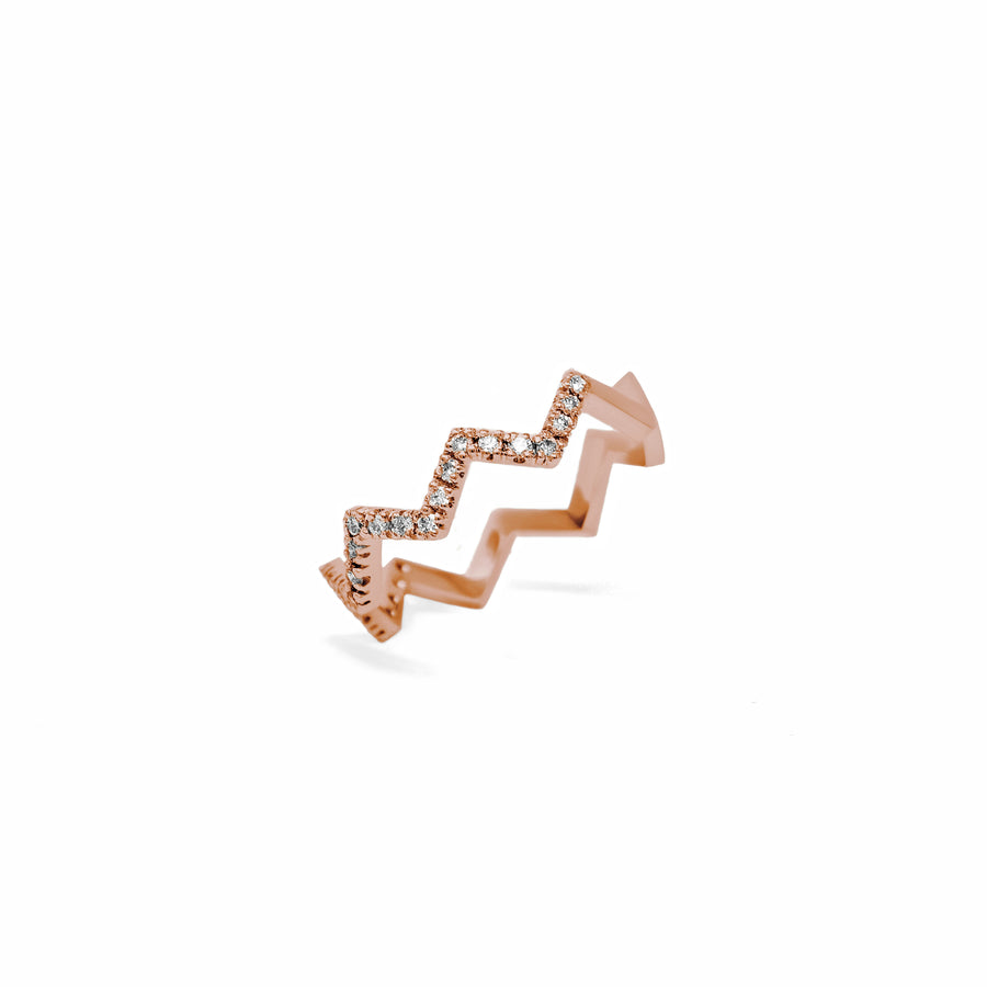 Anillo Zig Zag Pavé