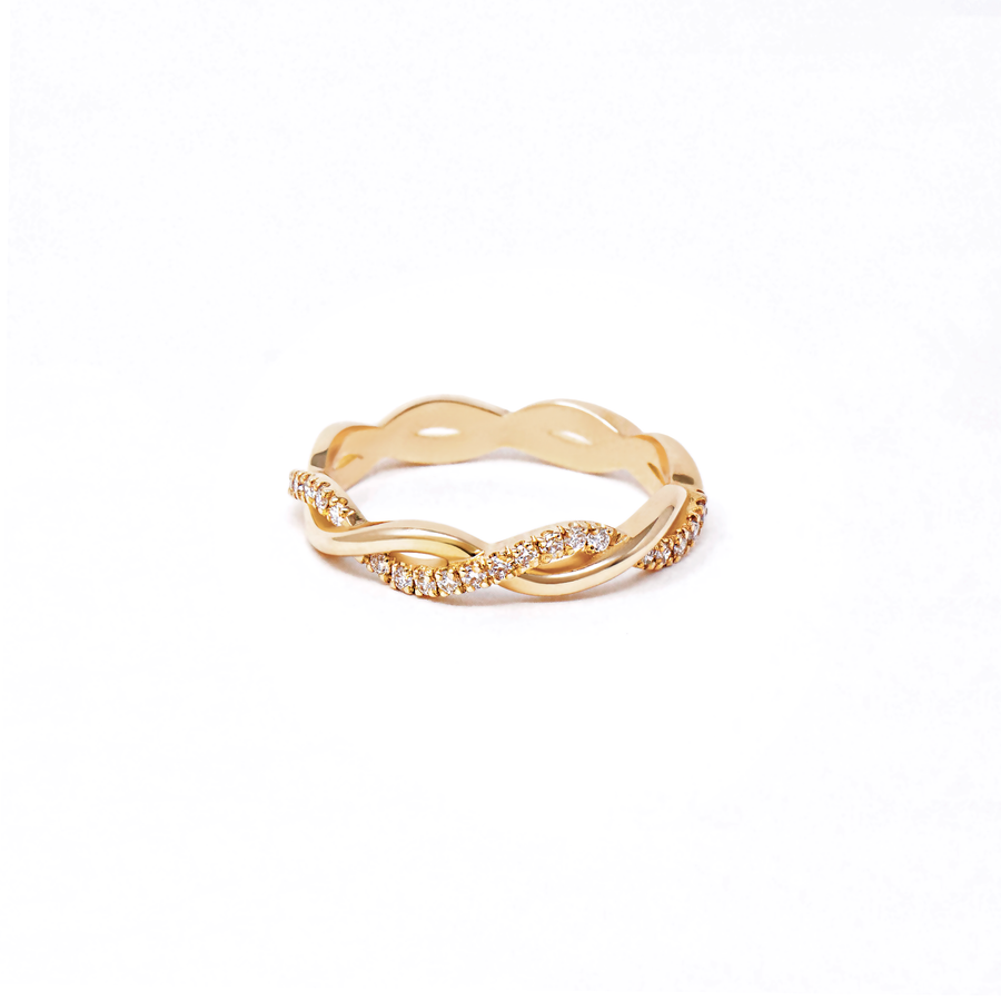 Anillo Enlace con Diamantes