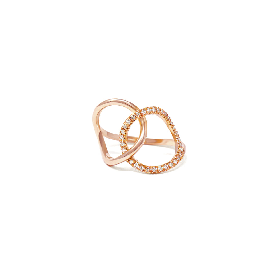 Anillo Hoop con Diamantes