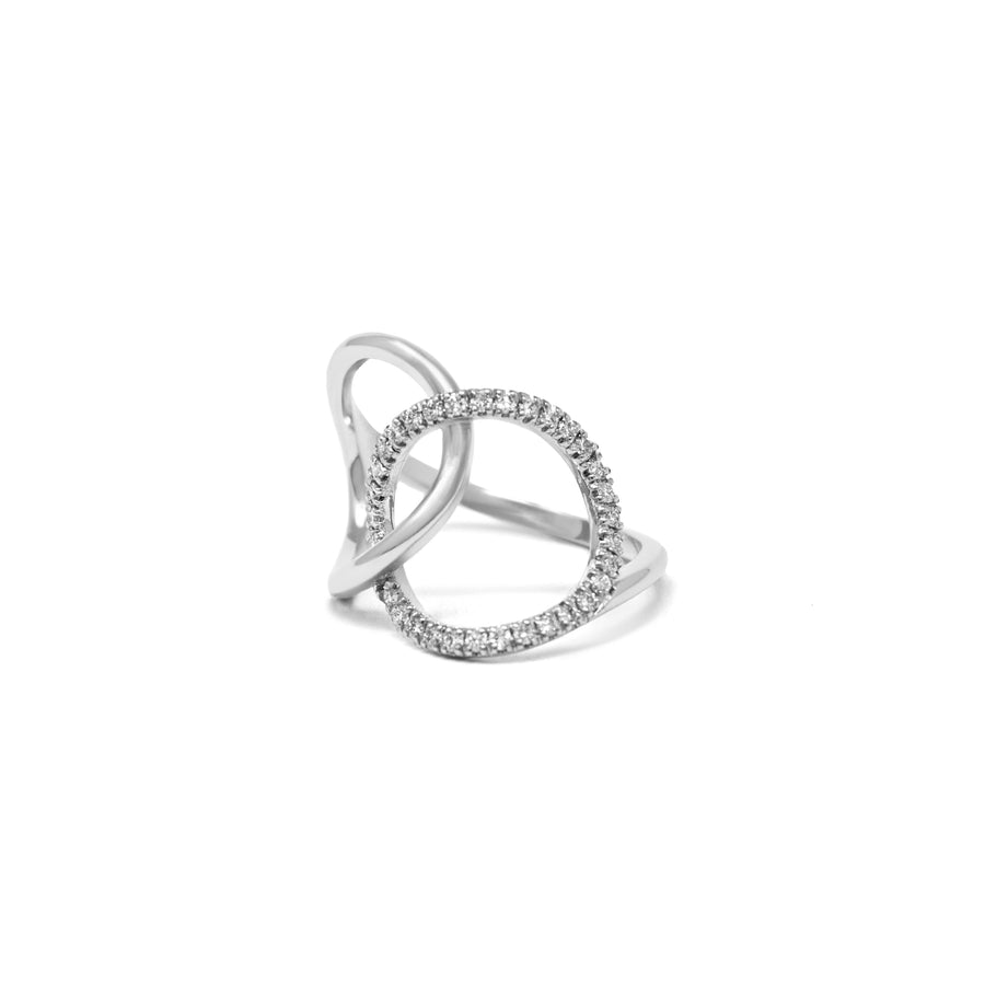 Anillo Hoop con Diamantes