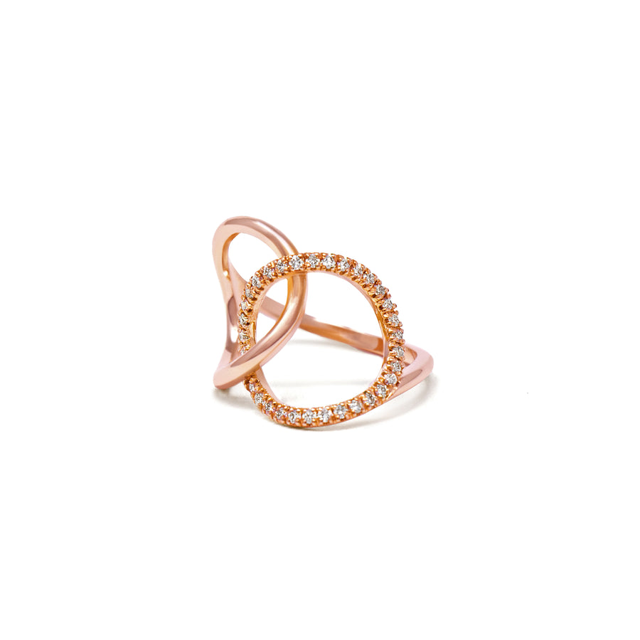 Anillo Hoop con Diamantes