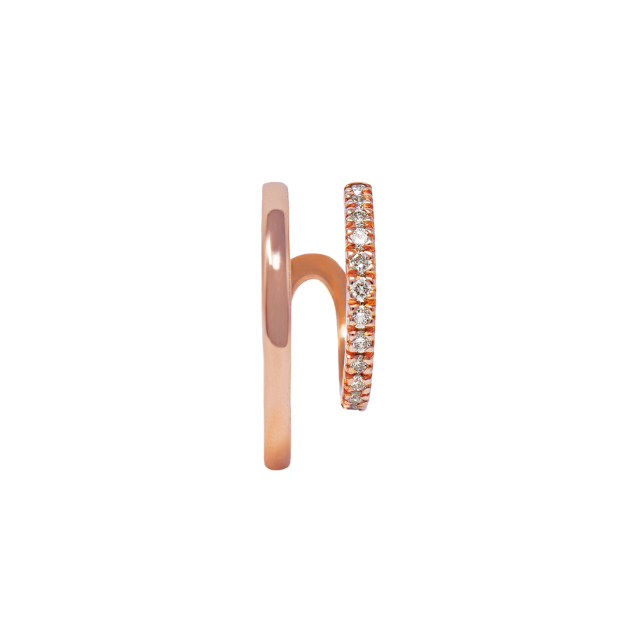 Arracadas Huggies Duo con Diamantes
