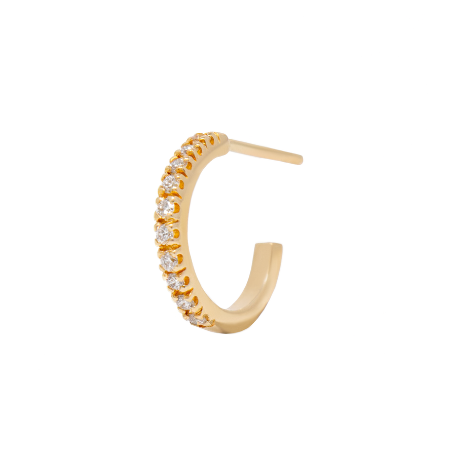 Arracadas Huggies Clásicas con Diamantes