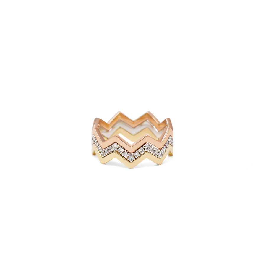 Anillo Zig Zag Pavé