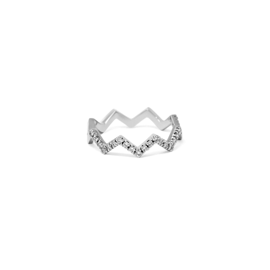 Anillo Zig Zag Pavé