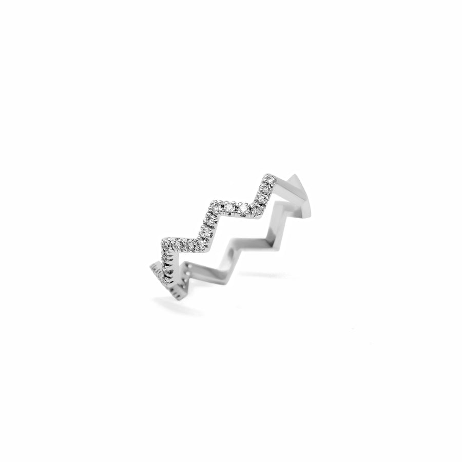 Anillo Zig Zag Pavé